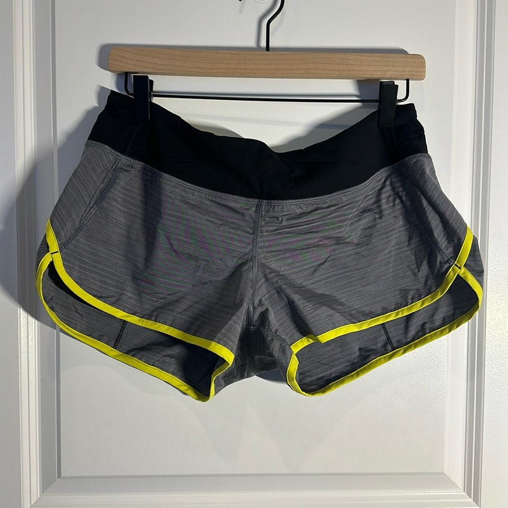 Lululemon Speed Shorts Grey/Split Pea size 8